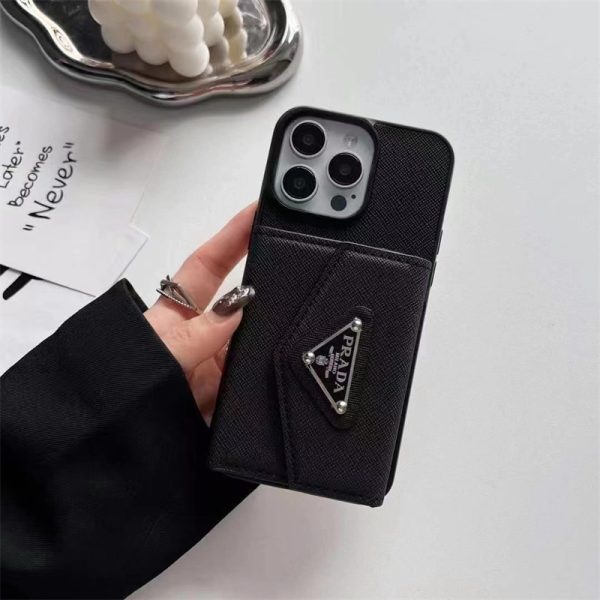 プラダ スマホケース カード 収納 prada アイフォン17/17pro ケース iphone16/16pro ケース カード ケース 付き iphone15/15pro max ケース メンズ ブランド iphone se 第 2 世代 ケース ケース ハイ ブランド - 画像 (2)