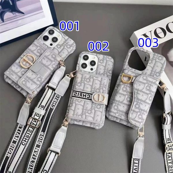 dior スマホ ショルダー ディオール オブリーク iPhone17/17pro ケース 肩掛け iphone16/15pro max ケース カード ケース 付き iphone14/12/11 ケース 斜めがけ ブランド 背面収納 - 画像 (10)