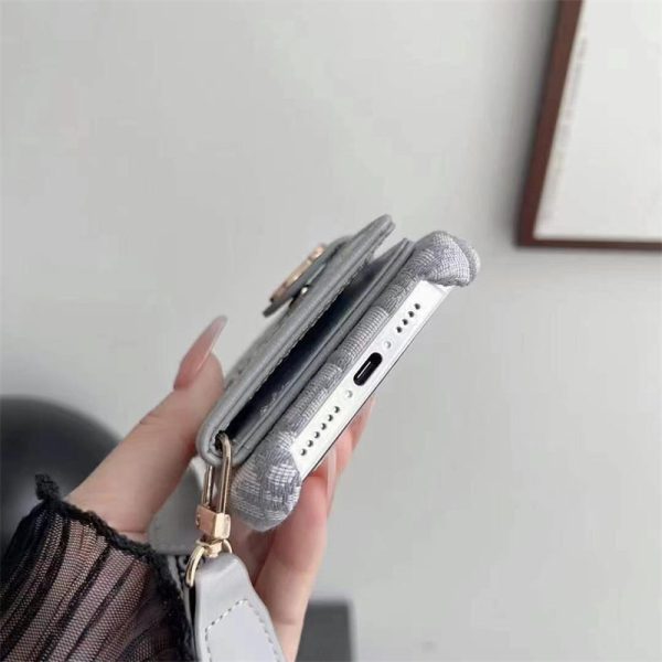 dior スマホ ショルダー ディオール オブリーク iPhone17/17pro ケース 肩掛け iphone16/15pro max ケース カード ケース 付き iphone14/12/11 ケース 斜めがけ ブランド 背面収納 - 画像 (9)