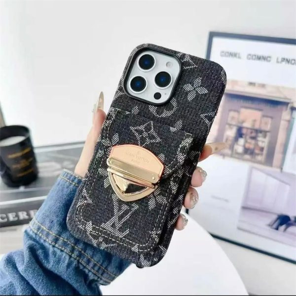 ヴィトン デニム iphone16/16pro ケース ハイ ブランド 斜め掛け ショルダー iphone15 promax/14pro ケース カード 収納 スマホケース ブランド アイフォン13pro ケース ストラップ付き vuitton 携帯ケース - 画像 (3)