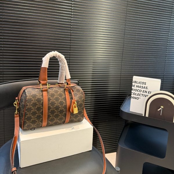 CELINE【入手困難】ボストンバッグ レディース ブランド 2WAY ショルダーバッグ モノグラム セリーヌ 女性バッグ 30代 40代 ストリート サッチエル バッグ ユニセックス - 画像 (2)