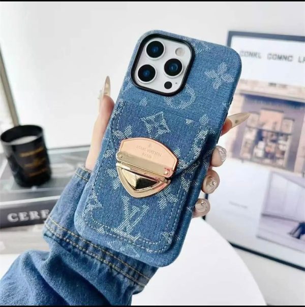 ヴィトン デニム iphone16/16pro ケース ハイ ブランド 斜め掛け ショルダー iphone15 promax/14pro ケース カード 収納 スマホケース ブランド アイフォン13pro ケース ストラップ付き vuitton 携帯ケース - 画像 (6)