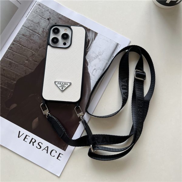 iphone17/17pro ショルダーケース ブランド prada iphone16pro/16promax ケース ストラップ付き iphone15/15pro ケース おしゃれ メンズ アイフォン14/13/12 ケース お揃い - 画像 (6)