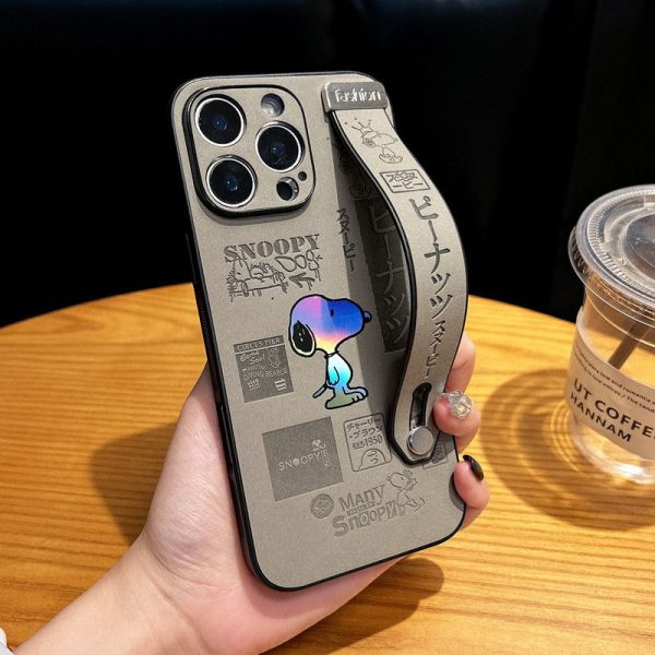 スヌーピー iPhone ケース ブランド iPhone17/16pro ケース SNOOPY ピーナッツ キャラクター かわいい アイフォン 15pro/14 ケース レザー スマホ ケース 韓国 バンド付き 高校生 - 画像 (5)