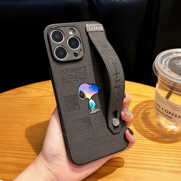 スヌーピー iPhone ケース ブランド iPhone17/16pro ケース SNOOPY ピーナッツ キャラクター かわいい アイフォン 15pro/14 ケース レザー スマホ ケース 韓国 バンド付き 高校生 - 画像 (6)