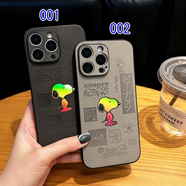 スヌーピー iPhone ケース ブランド iPhone17/16pro ケース SNOOPY ピーナッツ キャラクター かわいい アイフォン 15pro/14 ケース レザー スマホ ケース 韓国 バンド付き 高校生 - 画像 (13)