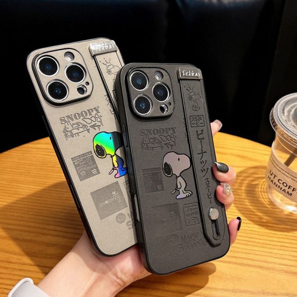 スヌーピー iPhone ケース ブランド iPhone17/16pro ケース SNOOPY ピーナッツ キャラクター かわいい アイフォン 15pro/14 ケース レザー スマホ ケース 韓国 バンド付き 高校生 - 画像 (9)