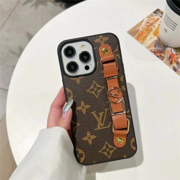 ヴィトン風 iphone17/16/15 ケース ベルト付き iphone14/14promax ケース 大人 可愛い ブランド LV iphone14pro/13pro ケース お揃い モノグラム ダミエ柄 - 画像 (2)