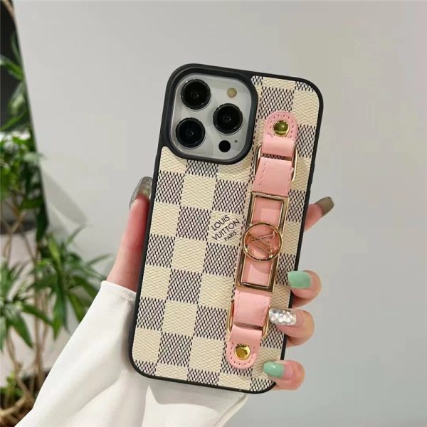 ヴィトン風 iphone17/16/15 ケース ベルト付き iphone14/14promax ケース 大人 可愛い ブランド LV iphone14pro/13pro ケース お揃い モノグラム ダミエ柄 - 画像 (5)