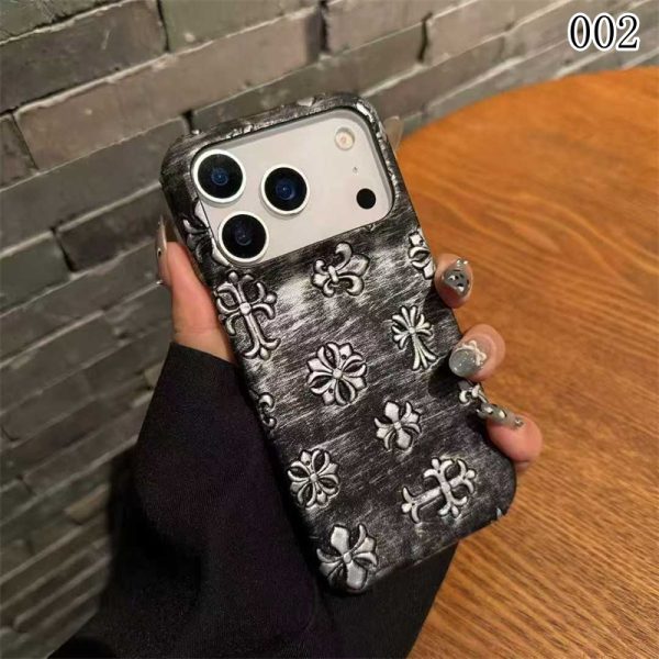 クロムハーツ iPhone17 ケース ブランド iPhone 17 air pro max カバー おしゃれ chrome hearts かっこいい スマホ ケース お揃い カップル iPhone16/16pro/16プラス ケース 人気 女子 - 画像 (2)