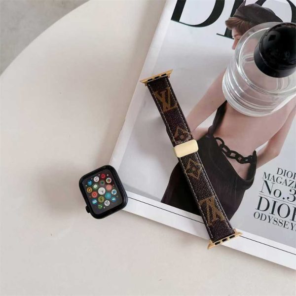 applewatch バンド ブランド ルイ ヴィトン アップル ウォッチ バンド メンズ 交換 apple watch ultra 2 バンド おしゃれ apple watch S10 ベルト apple watch カバー レザー - 画像 (2)
