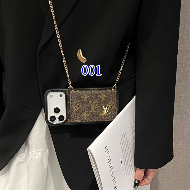 iphone 17pro ケース ルイ ヴィトン ハイ ブランド アイフォン air ケース スマホ ショルダー アイフォン 17 ケース かわいい  iphone16/15/14 ケース ハイ ブランド カード 収納 おしゃれ - 画像 (2)