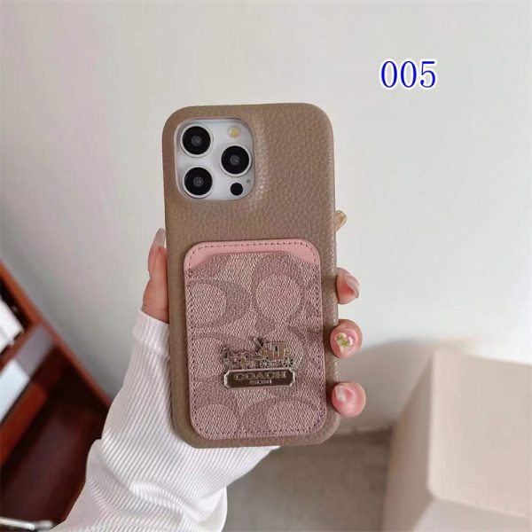 iphone17/17proケース coach スマホケース iphone16 pro max ブランド お 揃い カップル iphone15/14 pro ケース レザー iphone 13Pro 12 11proケース カード 収納 ハイ ブランド 人気 おすすめ - 画像 (7)
