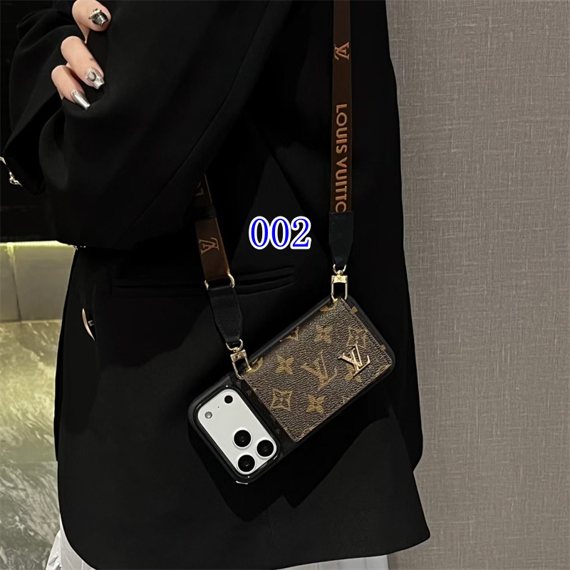 iphone 17pro ケース ルイ ヴィトン ハイ ブランド アイフォン air ケース スマホ ショルダー アイフォン 17 ケース かわいい  iphone16/15/14 ケース ハイ ブランド カード 収納 おしゃれ - 画像 (3)