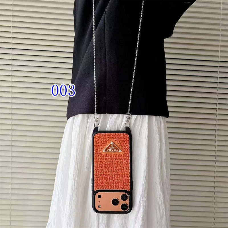 プラダ iPhone ケース iphone17 ケース ストラップ付き iphone air ケース キラキラ prada iphone 17pro ケース 大人 かわいい iphone 17 プロ マックス ケース 流行り - 画像 (4)