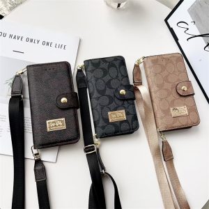 coach iphone ケース 手帳 型 全機種対応 iPhone17/17pro max ケース ハイブランド メンズ スマホ ショルダー iPhone16/15 ケース カード 収納 携帯 iPhone14/13/12/11 ケース ストラップ付き