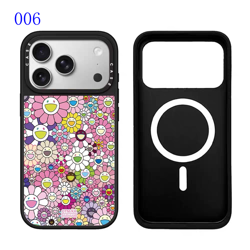 村上 隆 iphone17 ケース 人気 ブランド magsafe 村上隆 x CASETiFY iPhone 16/16plusケース カラフル花 デザイン iphone 15/14pro ケース 人気 女子 iphone13pro/12/11 ケース おすすめ - 画像 (7)