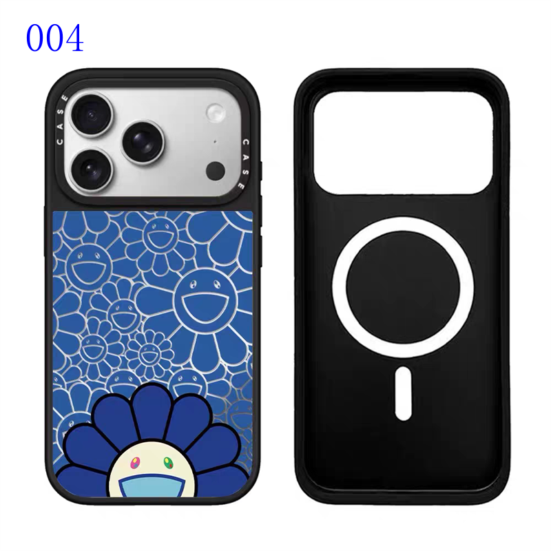 村上 隆 iphone17 ケース 人気 ブランド magsafe 村上隆 x CASETiFY iPhone 16/16plusケース カラフル花 デザイン iphone 15/14pro ケース 人気 女子 iphone13pro/12/11 ケース おすすめ - 画像 (5)