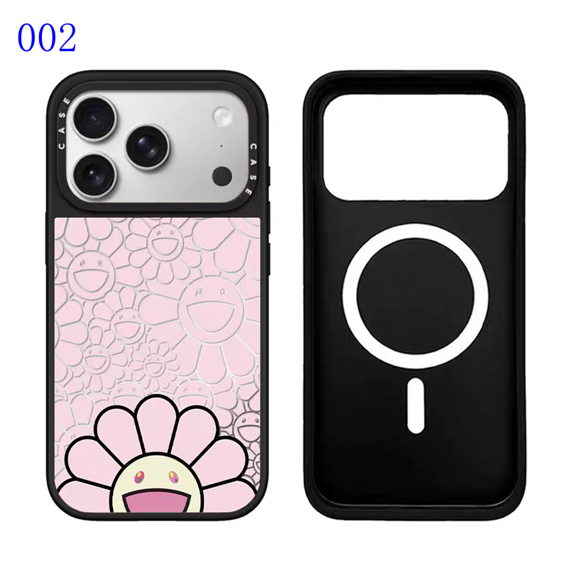 村上 隆 iphone17 ケース 人気 ブランド magsafe 村上隆 x CASETiFY iPhone 16/16plusケース カラフル花 デザイン iphone 15/14pro ケース 人気 女子 iphone13pro/12/11 ケース おすすめ - 画像 (3)