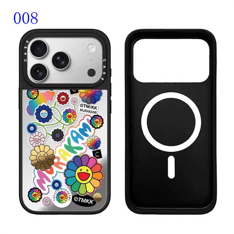 村上 隆 iphone17 ケース 人気 ブランド magsafe 村上隆 x CASETiFY iPhone 16/16plusケース カラフル花 デザイン iphone 15/14pro ケース 人気 女子 iphone13pro/12/11 ケース おすすめ - 画像 (9)