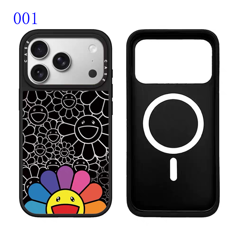 村上 隆 iphone17 ケース 人気 ブランド magsafe 村上隆 x CASETiFY iPhone 16/16plusケース カラフル花 デザイン iphone 15/14pro ケース 人気 女子 iphone13pro/12/11 ケース おすすめ - 画像 (2)