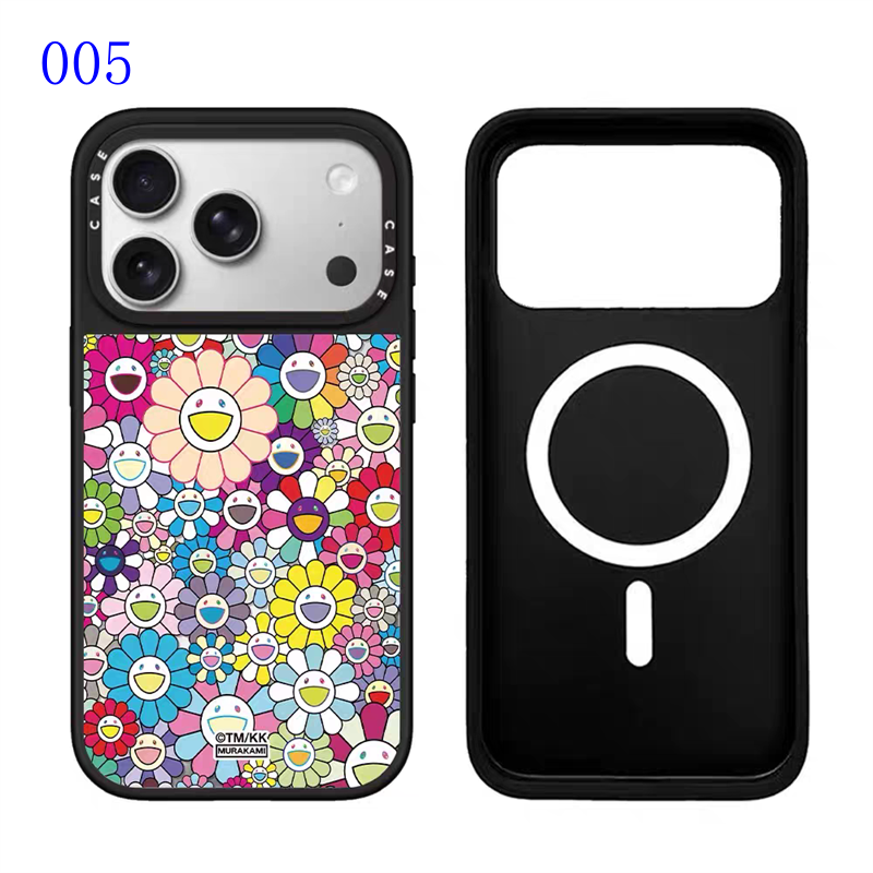 村上 隆 iphone17 ケース 人気 ブランド magsafe 村上隆 x CASETiFY iPhone 16/16plusケース カラフル花 デザイン iphone 15/14pro ケース 人気 女子 iphone13pro/12/11 ケース おすすめ - 画像 (6)