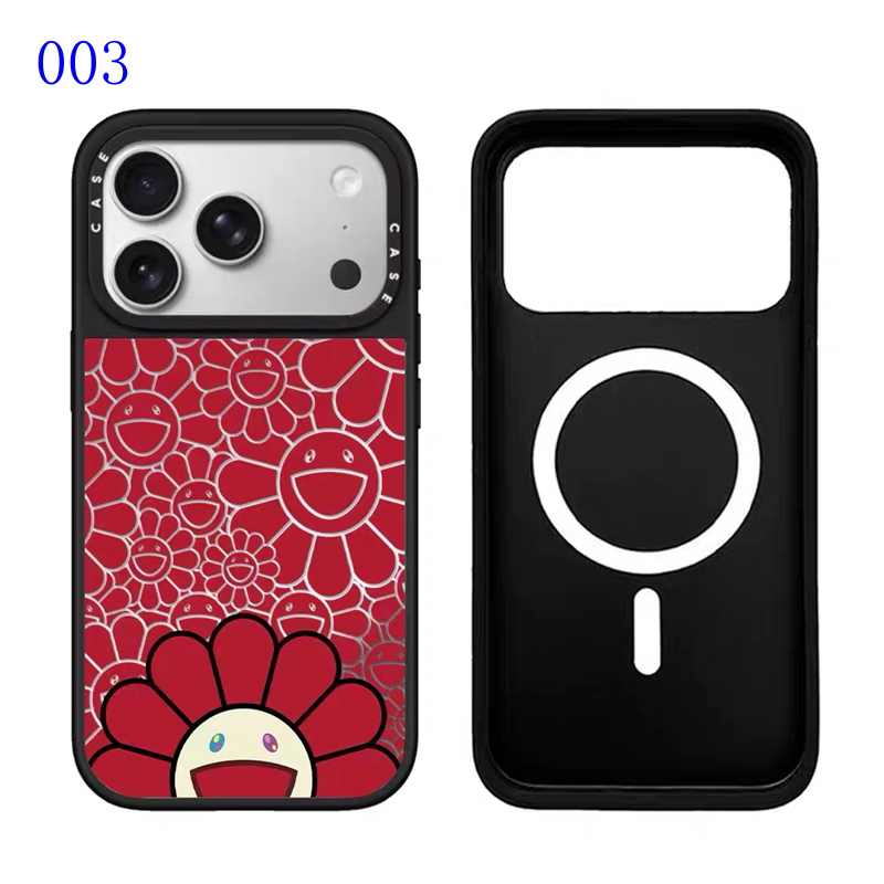 村上 隆 iphone17 ケース 人気 ブランド magsafe 村上隆 x CASETiFY iPhone 16/16plusケース カラフル花 デザイン iphone 15/14pro ケース 人気 女子 iphone13pro/12/11 ケース おすすめ - 画像 (4)