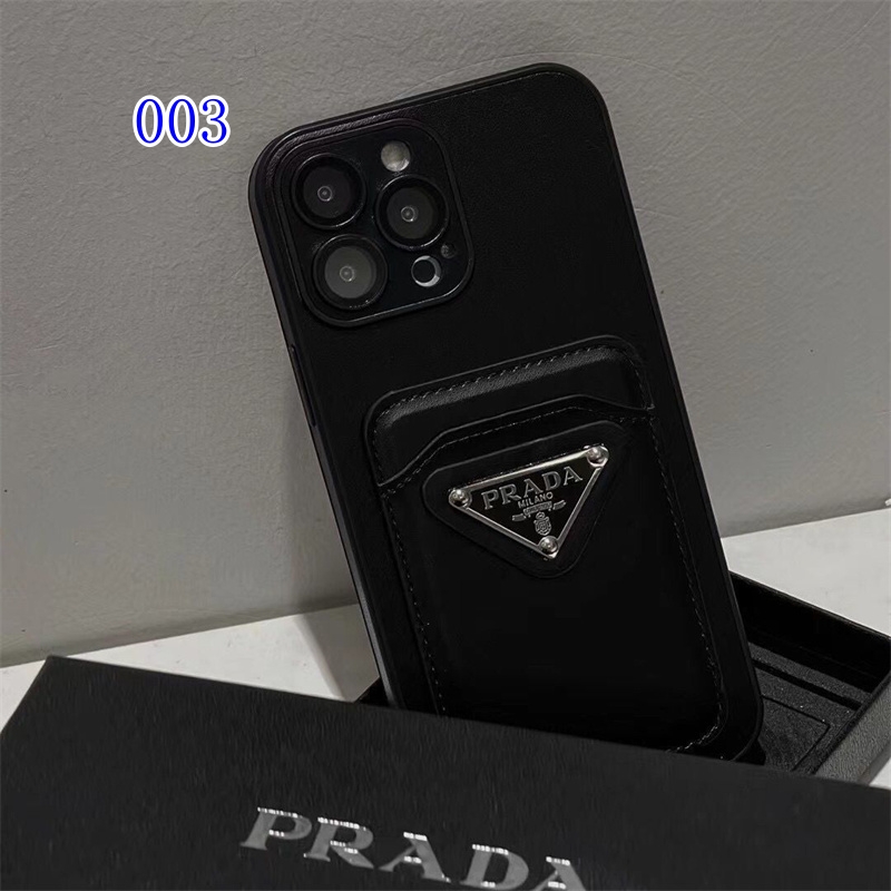 prada iphone ケース iphone 17 pro max ケース ハイ ブランド プラダ iphone16pro/15pro ケース カード ケース 付き スマホケース おしゃれ iPhone 14/13/12 ケース メンズ 黒 人気 - 画像 (5)