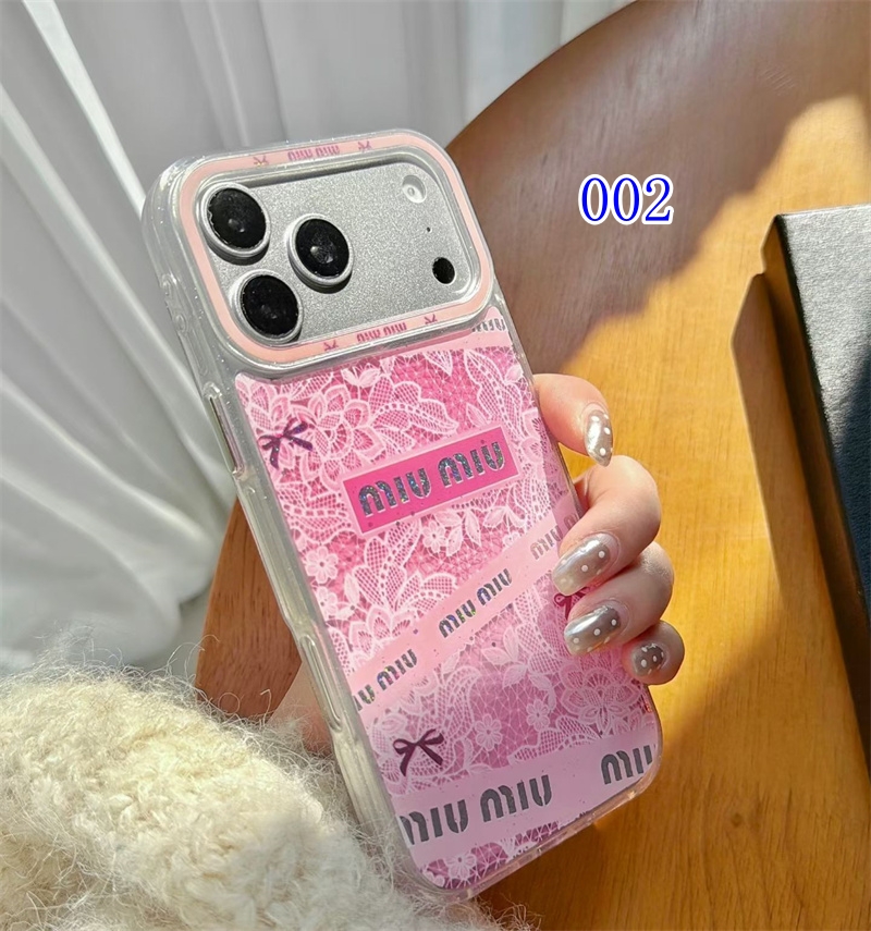 miumiu iphone17 ケース ブランド iphone16 ケース 人気 ブランド 女子 2026 新作 ミュウミュウ 花柄 アイフォン15/14ケース おしゃれ かわいい - 画像 (5)