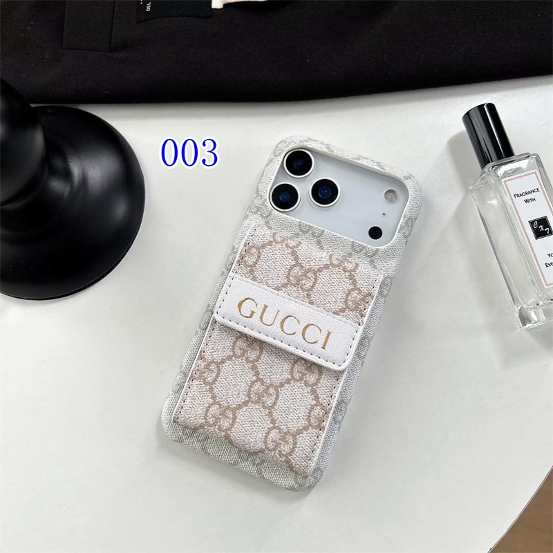 グッチ iphone ケース iphone 17 pro max ケース カード 収納 GUCCI スマホケース iphone16/15pro ブランド お 揃い カップル iphone15/14 pro max ケース レザー iphone13Pro ケース 革 ハイ ブランド 人気 おすすめ - 画像 (4)