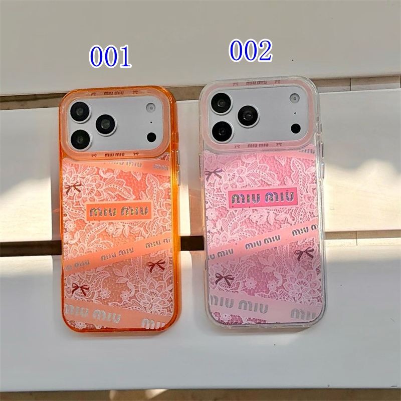 miumiu iphone17 ケース ブランド iphone16 ケース 人気 ブランド 女子 2026 新作 ミュウミュウ 花柄 アイフォン15/14ケース おしゃれ かわいい - 画像 (2)