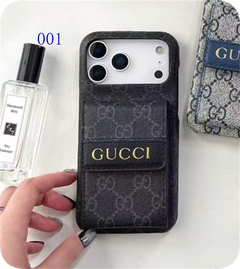 グッチ iphone ケース iphone 17 pro max ケース カード 収納 GUCCI スマホケース iphone16/15pro ブランド お 揃い カップル iphone15/14 pro max ケース レザー iphone13Pro ケース 革 ハイ ブランド 人気 おすすめ - 画像 (2)
