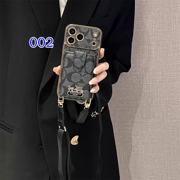 コーチ iphone ケース ハイ ブランド iphone 17/air ケース カード