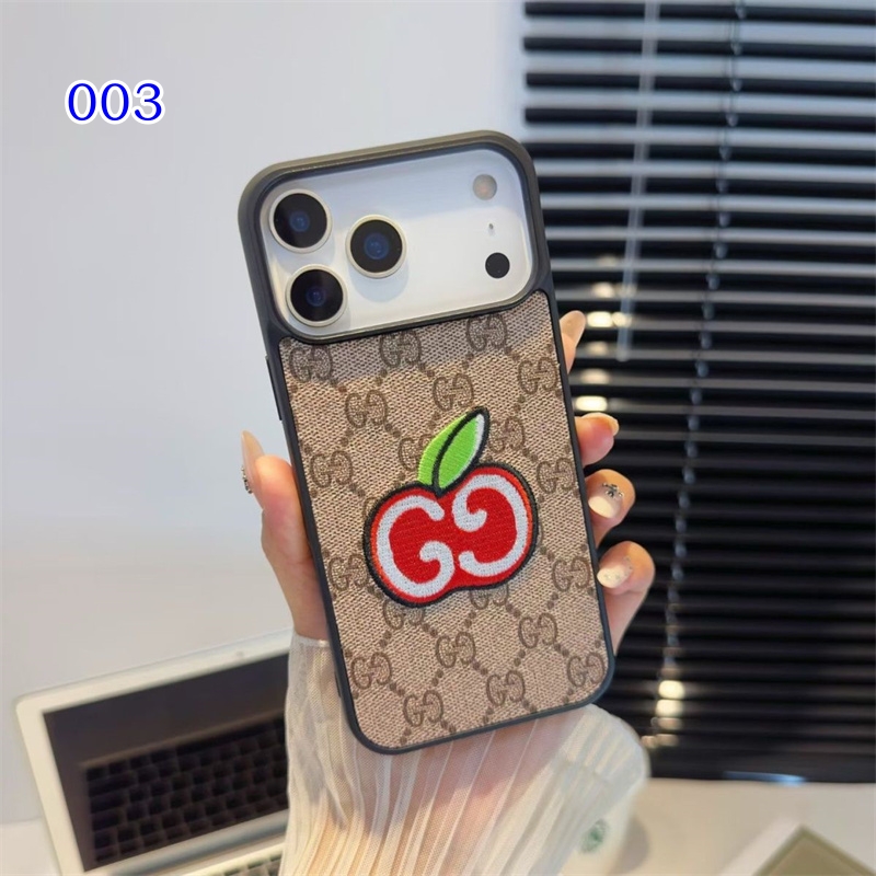 GUCCI スマホケース iphone 17/17pro ケース iphone ケース 16/15 ブランド iphone14pro/13 ケース 刺繍 おしゃれ iphone12/11 ケース 大人 可愛い - 画像 (4)