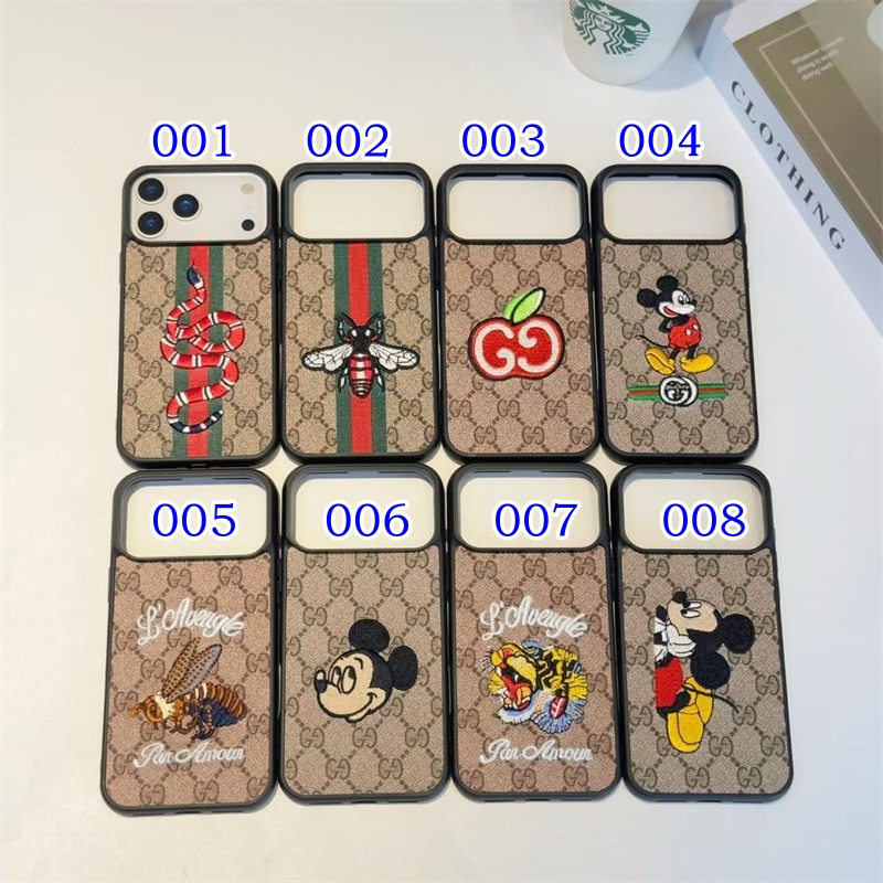 GUCCI スマホケース iphone 17/17pro ケース iphone ケース 16/15 ブランド iphone14pro/13 ケース 刺繍 おしゃれ iphone12/11 ケース 大人 可愛い - 画像 (11)