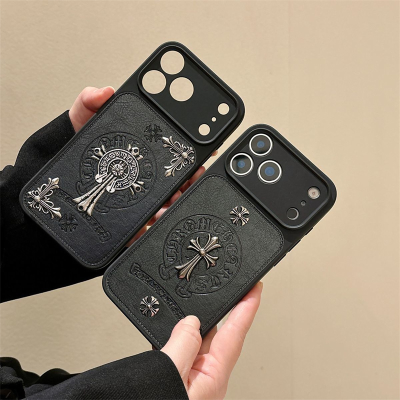 iphone17pro ケース メンズ ブランド CHROME HEARTS iphone16/15pro ケース かっこいい iphone14/13 ケース ハイ ブランド 韓国 スマホケース アイフォン12 ケース - 画像 (8)