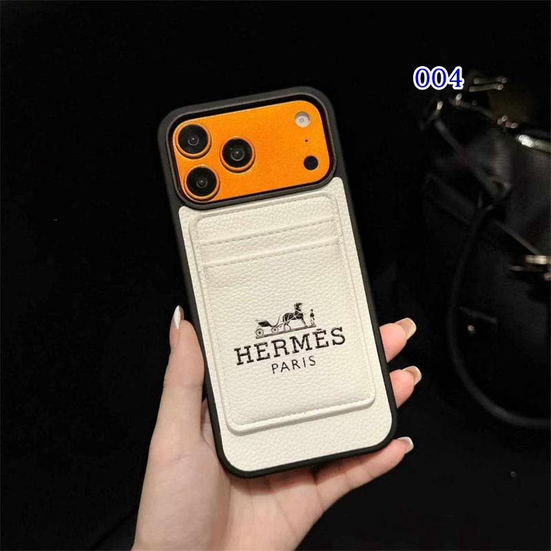 magsafe iphone air ケース エルメス iPhone17 ケース ブランド レザー iPhone 16plus/15pro ケース カード 収納 hermes iPhone14/13 ケース カップル おすすめ - 画像 (6)