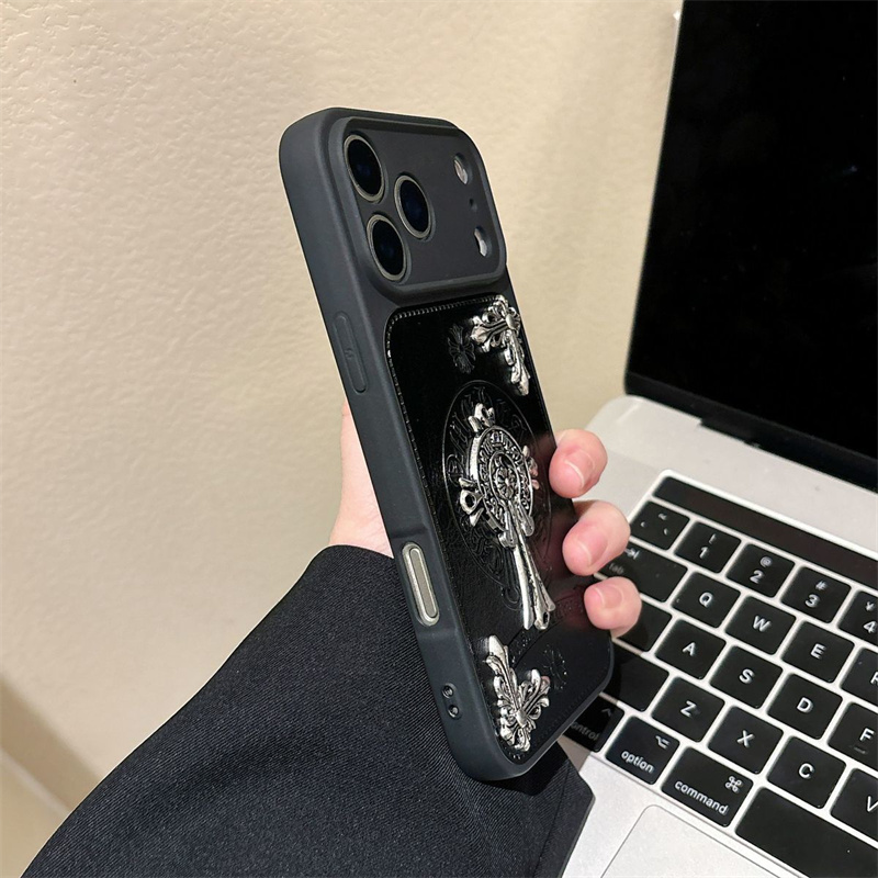 iphone17pro ケース メンズ ブランド CHROME HEARTS iphone16/15pro ケース かっこいい iphone14/13 ケース ハイ ブランド 韓国 スマホケース アイフォン12 ケース - 画像 (9)