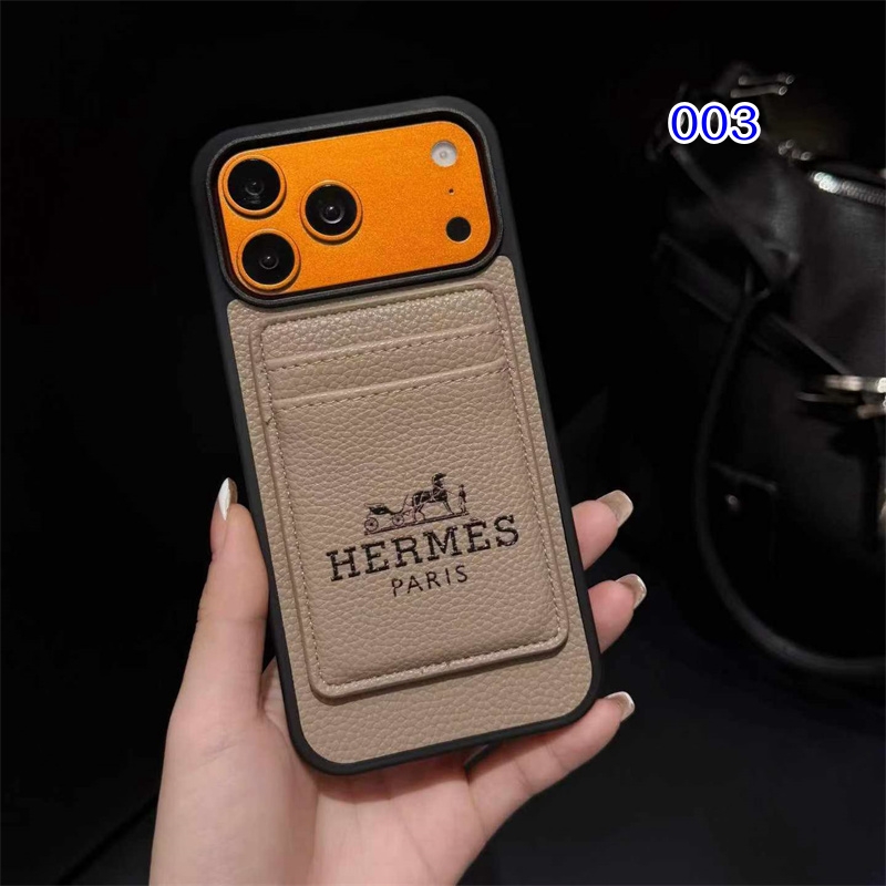 magsafe iphone air ケース エルメス iPhone17 ケース ブランド レザー iPhone 16plus/15pro ケース カード 収納 hermes iPhone14/13 ケース カップル おすすめ - 画像 (5)