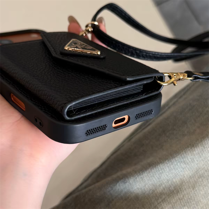 prada iphone air ケース ストラップ プラダ iphone17 ケース ハイ ブランド おすすめ iphone 16/15 ケース カード 収納 iphone 14/13 ケース 人気 ブランド スマホ ショルダー おしゃれ アイフォン12/11 ケース メンズ - 画像 (9)