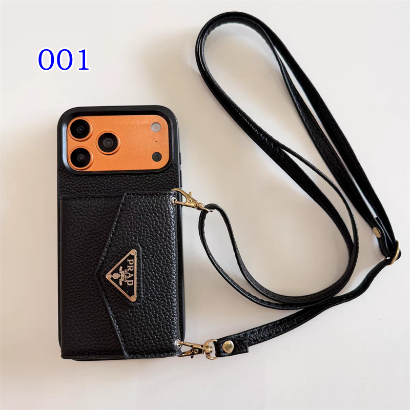 prada iphone air ケース ストラップ プラダ iphone17 ケース ハイ ブランド おすすめ iphone 16/15 ケース カード 収納 iphone 14/13 ケース 人気 ブランド スマホ ショルダー おしゃれ アイフォン12/11 ケース メンズ - 画像 (3)