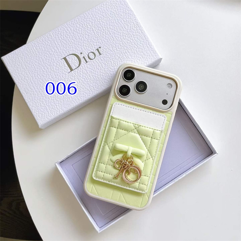 iPhone 18pro ケース【DIOR】風 LadyDior カードホルダー 付き magsafe dior iPhone17/16pro ケース 芸能人 スマホ ケース iPhone15/14 ケース リボン 付き iPhone13promax ケース ピンク 黒 - 画像 (8)